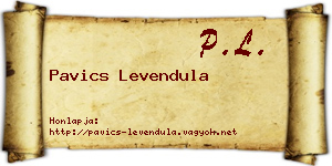 Pavics Levendula névjegykártya